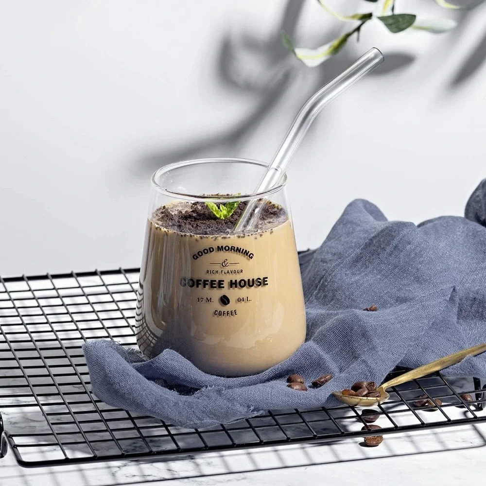 Clear Glass Straw Set